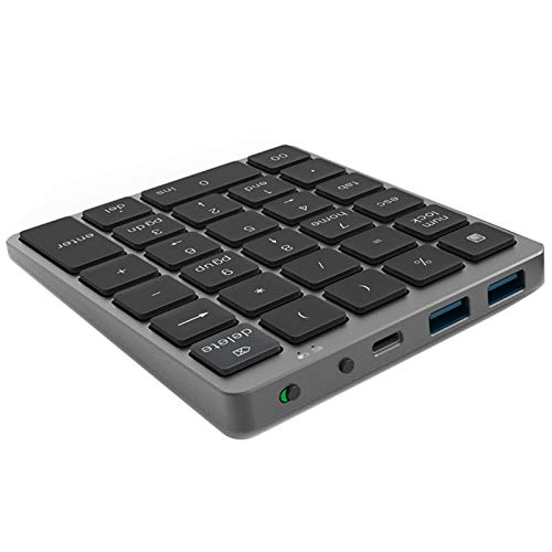 Pmandgk N970 Ziffernblock mit USB HUB Modi MoreFunction Numpad für Buchhaltungsaufgaben schwarz von Pmandgk