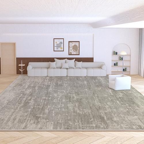 Pmnadfdag Teppich Wohnzimmer 130 x 200 cm rutschfest Waschbar für Schlafzimmer Küche Esszimmer Arbeitszimmer Abstrakter Tintenstil Grau von Pmnadfdag