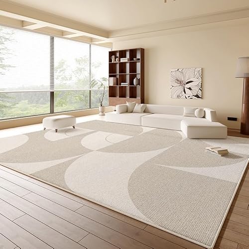 Pmnadfdag Teppich Wohnzimmer 130 x 200 cm rutschfest Waschbar für Schlafzimmer Küche Esszimmer Arbeitszimmer Moderne geometrische Linien beige Pmnadfdag Teppich Wohnzimmer 130 x 200 cm rutschfest Waschbar für Schlafzimmer Küche Esszimmer Arbeitszimmer Moderne geometrische Linien beige von Pmnadfdag