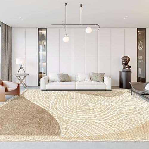 Pmnadfdag Teppich Wohnzimmer 130 x 200 cm rutschfest Waschbar für Schlafzimmer Küche Esszimmer Arbeitszimmer Moderne geometrische Linien braun beige Pmnadfdag Teppich Wohnzimmer 130 x 200 cm rutschfest Waschbar für Schlafzimmer Küche Esszimmer Arbeitszimmer Moderne geometrische Linien braun beige von Pmnadfdag