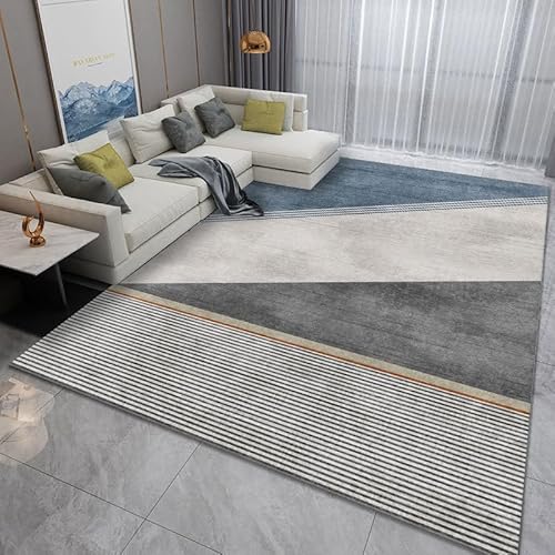 Pmnadfdag Teppich Wohnzimmer 130 x 200 cm rutschfest Waschbar für Schlafzimmer Küche Esszimmer Arbeitszimmer Modernes Geometrisches Grau Pmnadfdag Teppich Wohnzimmer 130 x 200 cm rutschfest Waschbar für Schlafzimmer Küche Esszimmer Arbeitszimmer Modernes Geometrisches Grau von Pmnadfdag