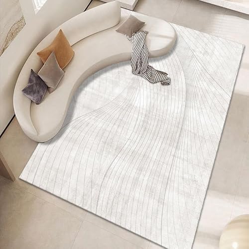Pmnadfdag Teppich Wohnzimmer 140 x 200 cm Kurzflor Antirutsch für Wohnzimmer Schlafzimmer rutschfest für Büro Küche Badezimmer Moderne Linien grau Pmnadfdag Teppich Wohnzimmer 140 x 200 cm Kurzflor Antirutsch für Wohnzimmer Schlafzimmer rutschfest für Büro Küche Badezimmer Moderne Linien grau von Pmnadfdag