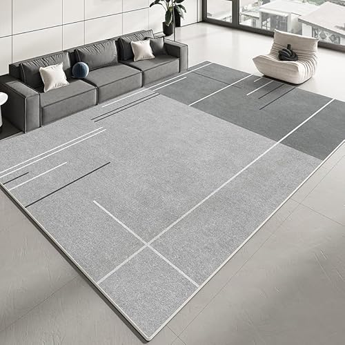 Pmnadfdag Teppich Wohnzimmer 140 x 200 cm Kurzflor Antirutsch für Wohnzimmer Schlafzimmer rutschfest für Büro Küche Badezimmer Moderne Linien grau Pmnadfdag Teppich Wohnzimmer 140 x 200 cm Kurzflor Antirutsch für Wohnzimmer Schlafzimmer rutschfest für Büro Küche Badezimmer Moderne Linien grau von Pmnadfdag
