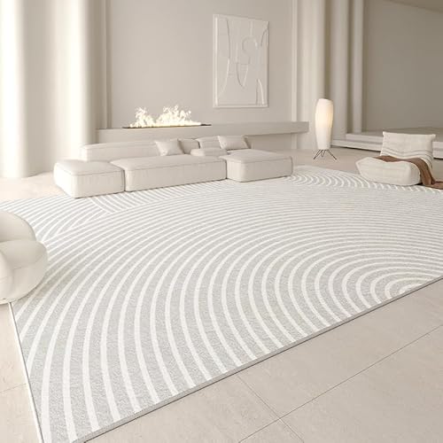 Pmnadfdag Teppich Wohnzimmer 140 x 200 cm Kurzflor Antirutsch für Wohnzimmer Schlafzimmer rutschfest für Büro Küche Badezimmer Moderne Linien grau weiß Pmnadfdag Teppich Wohnzimmer 140 x 200 cm Kurzflor Antirutsch für Wohnzimmer Schlafzimmer rutschfest für Büro Küche Badezimmer Moderne Linien grau weiß von Pmnadfdag