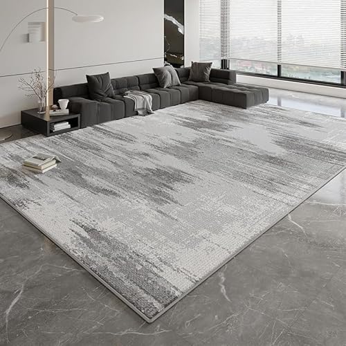 Pmnadfdag Teppich Wohnzimmer 140 x 200 cm Kurzflor Antirutsch für Wohnzimmer Schlafzimmer rutschfest für Büro Küche Badezimmer Moderne abstrakte Tinte grau Pmnadfdag Teppich Wohnzimmer 140 x 200 cm Kurzflor Antirutsch für Wohnzimmer Schlafzimmer rutschfest für Büro Küche Badezimmer Moderne abstrakte Tinte grau von Pmnadfdag