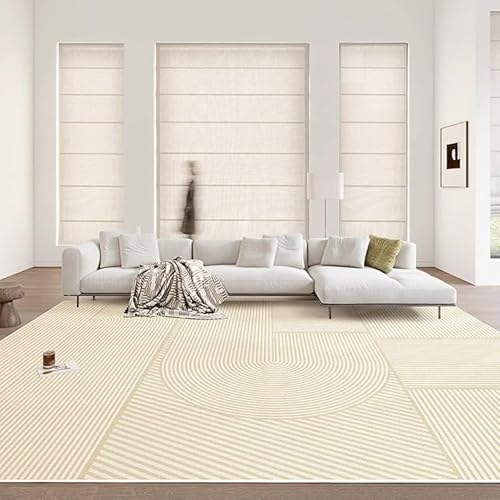Pmnadfdag Teppich Wohnzimmer 140 x 200 cm Kurzflor Antirutsch für Wohnzimmer Schlafzimmer rutschfest für Büro Küche Badezimmer Moderne geometrische Linien beige Pmnadfdag Teppich Wohnzimmer 140 x 200 cm Kurzflor Antirutsch für Wohnzimmer Schlafzimmer rutschfest für Büro Küche Badezimmer Moderne geometrische Linien beige von Pmnadfdag