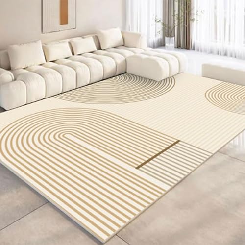 Pmnadfdag Teppich Wohnzimmer 140 x 200 cm Kurzflor Antirutsch für Wohnzimmer Schlafzimmer rutschfest für Büro Küche Badezimmer Moderne geometrische Linien beige Pmnadfdag Teppich Wohnzimmer 140 x 200 cm Kurzflor Antirutsch für Wohnzimmer Schlafzimmer rutschfest für Büro Küche Badezimmer Moderne geometrische Linien beige von Pmnadfdag