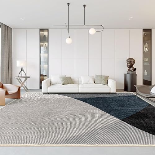 Pmnadfdag Teppich Wohnzimmer 140 x 200 cm Kurzflor Antirutsch für Wohnzimmer Schlafzimmer rutschfest für Büro Küche Badezimmer Moderne geometrische Linien grau blau Pmnadfdag Teppich Wohnzimmer 140 x 200 cm Kurzflor Antirutsch für Wohnzimmer Schlafzimmer rutschfest für Büro Küche Badezimmer Moderne geometrische Linien grau blau von Pmnadfdag