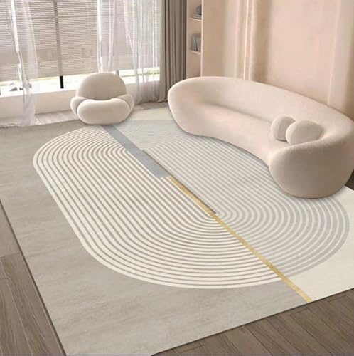 Pmnadfdag Teppich Wohnzimmer 140 x 200 cm Kurzflor Antirutsch für Wohnzimmer Schlafzimmer rutschfest für Büro Küche Badezimmer Moderne geometrische Linien grau gelb Pmnadfdag Teppich Wohnzimmer 140 x 200 cm Kurzflor Antirutsch für Wohnzimmer Schlafzimmer rutschfest für Büro Küche Badezimmer Moderne geometrische Linien grau gelb von Pmnadfdag