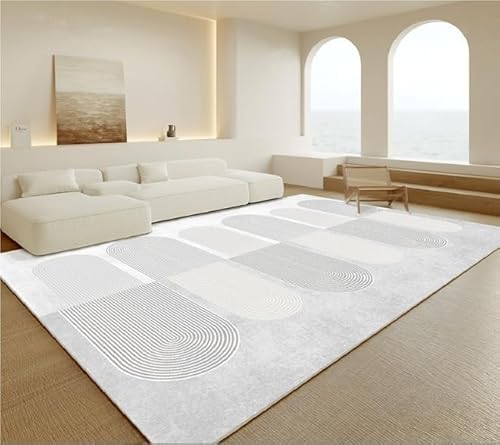 Pmnadfdag Teppich Wohnzimmer 140 x 200 cm Kurzflor Antirutsch für Wohnzimmer Schlafzimmer rutschfest für Büro Küche Badezimmer Moderne geometrische Linien grau Pmnadfdag Teppich Wohnzimmer 140 x 200 cm Kurzflor Antirutsch für Wohnzimmer Schlafzimmer rutschfest für Büro Küche Badezimmer Moderne geometrische Linien grau von Pmnadfdag