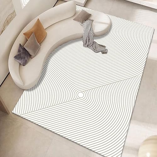 Pmnadfdag Teppich Wohnzimmer 140 x 200 cm Kurzflor Antirutsch für Wohnzimmer Schlafzimmer rutschfest für Büro Küche Badezimmer Moderne geometrische Linien grau Pmnadfdag Teppich Wohnzimmer 140 x 200 cm Kurzflor Antirutsch für Wohnzimmer Schlafzimmer rutschfest für Büro Küche Badezimmer Moderne geometrische Linien grau von Pmnadfdag