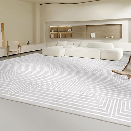 Pmnadfdag Teppich Wohnzimmer 140 x 200 cm Kurzflor Antirutsch für Wohnzimmer Schlafzimmer rutschfest für Büro Küche Badezimmer Moderne geometrische Linien grau Pmnadfdag Teppich Wohnzimmer 140 x 200 cm Kurzflor Antirutsch für Wohnzimmer Schlafzimmer rutschfest für Büro Küche Badezimmer Moderne geometrische Linien grau von Pmnadfdag