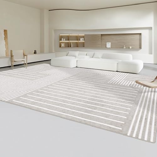 Pmnadfdag Teppich Wohnzimmer 140 x 200 cm Kurzflor Antirutsch für Wohnzimmer Schlafzimmer rutschfest für Büro Küche Badezimmer Moderne geometrische Linien grau weiß Pmnadfdag Teppich Wohnzimmer 140 x 200 cm Kurzflor Antirutsch für Wohnzimmer Schlafzimmer rutschfest für Büro Küche Badezimmer Moderne geometrische Linien grau weiß von Pmnadfdag