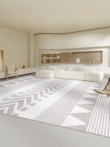 Pmnadfdag Teppich Wohnzimmer 140 x 200 cm Kurzflor Antirutsch für Wohnzimmer Schlafzimmer rutschfest für Büro Küche Badezimmer Moderne geometrische Linien grau weiß Pmnadfdag Teppich Wohnzimmer 140 x 200 cm Kurzflor Antirutsch für Wohnzimmer Schlafzimmer rutschfest für Büro Küche Badezimmer Moderne geometrische Linien grau weiß von Pmnadfdag