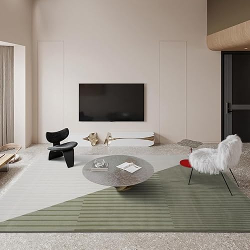 Pmnadfdag Teppich Wohnzimmer 140 x 200 cm Kurzflor Antirutsch für Wohnzimmer Schlafzimmer rutschfest für Büro Küche Badezimmer Moderne geometrische Linien grün grau Pmnadfdag Teppich Wohnzimmer 140 x 200 cm Kurzflor Antirutsch für Wohnzimmer Schlafzimmer rutschfest für Büro Küche Badezimmer Moderne geometrische Linien grün grau von Pmnadfdag