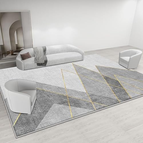 Pmnadfdag Teppich Wohnzimmer 140 x 200 cm Kurzflor Antirutsch für Wohnzimmer Schlafzimmer rutschfest für Büro Küche Badezimmer Modernes Geometrisches Grau Pmnadfdag Teppich Wohnzimmer 140 x 200 cm Kurzflor Antirutsch für Wohnzimmer Schlafzimmer rutschfest für Büro Küche Badezimmer Modernes Geometrisches Grau von Pmnadfdag