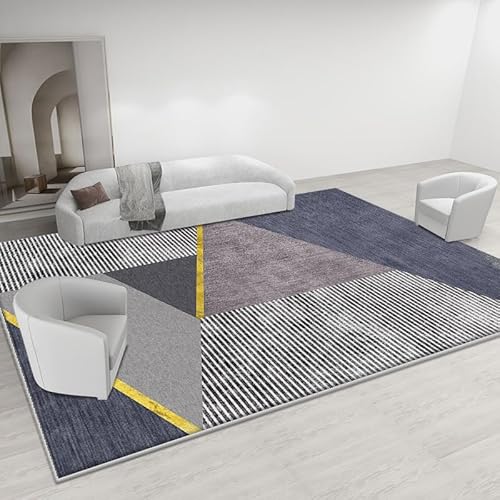 Pmnadfdag Teppich Wohnzimmer 140 x 200 cm Kurzflor Antirutsch für Wohnzimmer Schlafzimmer rutschfest für Büro Küche Badezimmer Modernes Geometrisches Grau Pmnadfdag Teppich Wohnzimmer 140 x 200 cm Kurzflor Antirutsch für Wohnzimmer Schlafzimmer rutschfest für Büro Küche Badezimmer Modernes Geometrisches Grau von Pmnadfdag