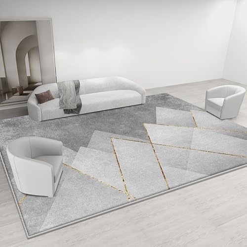 Pmnadfdag Teppich Wohnzimmer 140 x 200 cm Kurzflor Antirutsch für Wohnzimmer Schlafzimmer rutschfest für Büro Küche Badezimmer Modernes Geometrisches Grau Pmnadfdag Teppich Wohnzimmer 140 x 200 cm Kurzflor Antirutsch für Wohnzimmer Schlafzimmer rutschfest für Büro Küche Badezimmer Modernes Geometrisches Grau von Pmnadfdag