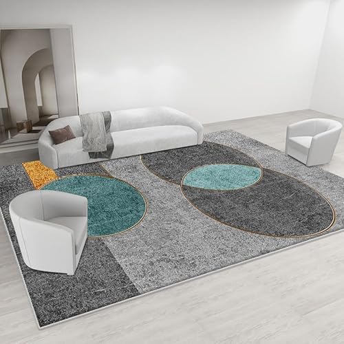 Pmnadfdag Teppich Wohnzimmer 140 x 200 cm Kurzflor Antirutsch für Wohnzimmer Schlafzimmer rutschfest für Büro Küche Badezimmer Modernes Geometrisches Grau Pmnadfdag Teppich Wohnzimmer 140 x 200 cm Kurzflor Antirutsch für Wohnzimmer Schlafzimmer rutschfest für Büro Küche Badezimmer Modernes Geometrisches Grau von Pmnadfdag