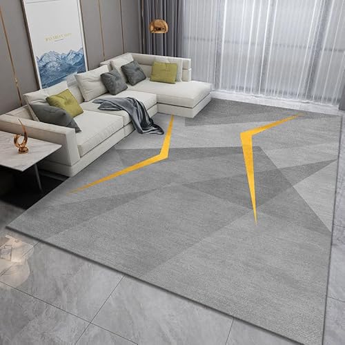 Pmnadfdag Teppich Wohnzimmer 140 x 200 cm Kurzflor Antirutsch für Wohnzimmer Schlafzimmer rutschfest für Büro Küche Badezimmer Modernes Geometrisches Grau Pmnadfdag Teppich Wohnzimmer 140 x 200 cm Kurzflor Antirutsch für Wohnzimmer Schlafzimmer rutschfest für Büro Küche Badezimmer Modernes Geometrisches Grau von Pmnadfdag