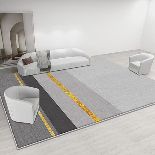 Pmnadfdag Teppich Wohnzimmer 140 x 200 cm Kurzflor Antirutsch für Wohnzimmer Schlafzimmer rutschfest für Büro Küche Badezimmer Modernes Geometrisches Grau Pmnadfdag Teppich Wohnzimmer 140 x 200 cm Kurzflor Antirutsch für Wohnzimmer Schlafzimmer rutschfest für Büro Küche Badezimmer Modernes Geometrisches Grau von Pmnadfdag