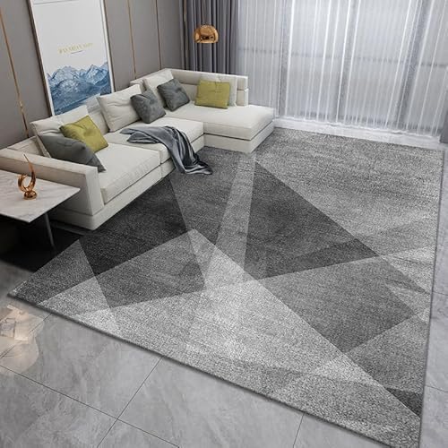 Pmnadfdag Teppich Wohnzimmer 140 x 200 cm Kurzflor Antirutsch für Wohnzimmer Schlafzimmer rutschfest für Büro Küche Badezimmer Modernes Geometrisches Grau Pmnadfdag Teppich Wohnzimmer 140 x 200 cm Kurzflor Antirutsch für Wohnzimmer Schlafzimmer rutschfest für Büro Küche Badezimmer Modernes Geometrisches Grau von Pmnadfdag