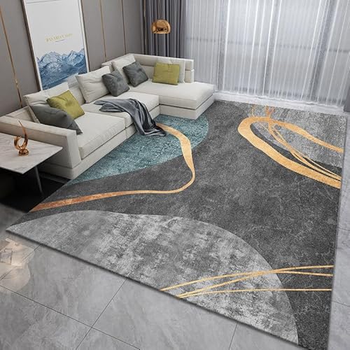 Pmnadfdag Teppich Wohnzimmer 140 x 200 cm Kurzflor Antirutsch für Wohnzimmer Schlafzimmer rutschfest für Büro Küche Badezimmer Modernes Geometrisches Grau Pmnadfdag Teppich Wohnzimmer 140 x 200 cm Kurzflor Antirutsch für Wohnzimmer Schlafzimmer rutschfest für Büro Küche Badezimmer Modernes Geometrisches Grau von Pmnadfdag