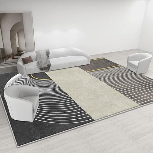 Pmnadfdag Teppich Wohnzimmer 140 x 200 cm Kurzflor Antirutsch für Wohnzimmer Schlafzimmer rutschfest für Büro Küche Badezimmer Modernes Geometrisches Grau Pmnadfdag Teppich Wohnzimmer 140 x 200 cm Kurzflor Antirutsch für Wohnzimmer Schlafzimmer rutschfest für Büro Küche Badezimmer Modernes Geometrisches Grau von Pmnadfdag