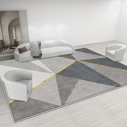 Pmnadfdag Teppich Wohnzimmer 140 x 200 cm Kurzflor Antirutsch für Wohnzimmer Schlafzimmer rutschfest für Büro Küche Badezimmer Modernes Geometrisches Grau Pmnadfdag Teppich Wohnzimmer 140 x 200 cm Kurzflor Antirutsch für Wohnzimmer Schlafzimmer rutschfest für Büro Küche Badezimmer Modernes Geometrisches Grau von Pmnadfdag