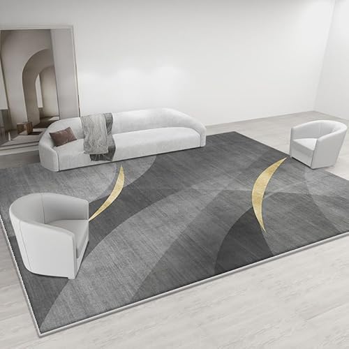 Pmnadfdag Teppich Wohnzimmer 140 x 200 cm Kurzflor Antirutsch für Wohnzimmer Schlafzimmer rutschfest für Büro Küche Badezimmer Modernes Geometrisches Grau Pmnadfdag Teppich Wohnzimmer 140 x 200 cm Kurzflor Antirutsch für Wohnzimmer Schlafzimmer rutschfest für Büro Küche Badezimmer Modernes Geometrisches Grau von Pmnadfdag