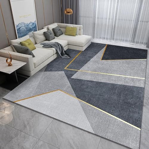 Pmnadfdag Teppich Wohnzimmer 140 x 200 cm Kurzflor Antirutsch für Wohnzimmer Schlafzimmer rutschfest für Büro Küche Badezimmer Modernes Geometrisches Grau Pmnadfdag Teppich Wohnzimmer 140 x 200 cm Kurzflor Antirutsch für Wohnzimmer Schlafzimmer rutschfest für Büro Küche Badezimmer Modernes Geometrisches Grau von Pmnadfdag