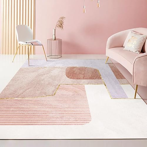 Pmnadfdag Teppich Wohnzimmer 140 x 200 cm Kurzflor Antirutsch für Wohnzimmer Schlafzimmer rutschfest für Büro Küche Badezimmer Modernes Patchwork Geometrisch Rosa Pmnadfdag Teppich Wohnzimmer 140 x 200 cm Kurzflor Antirutsch für Wohnzimmer Schlafzimmer rutschfest für Büro Küche Badezimmer Modernes Patchwork Geometrisch Rosa von Pmnadfdag