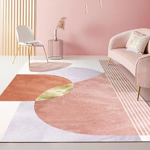 Pmnadfdag Teppich Wohnzimmer 140 x 200 cm Kurzflor Antirutsch für Wohnzimmer Schlafzimmer rutschfest für Büro Küche Badezimmer Modernes Patchwork Geometrisch Rosa Pmnadfdag Teppich Wohnzimmer 140 x 200 cm Kurzflor Antirutsch für Wohnzimmer Schlafzimmer rutschfest für Büro Küche Badezimmer Modernes Patchwork Geometrisch Rosa von Pmnadfdag
