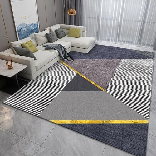 Pmnadfdag Teppich Wohnzimmer 150 x 200 cm Maschinenwaschbar rutschfest,für Schlafzimmer,Büro Modernes Geometrisches Grau Pmnadfdag Teppich Wohnzimmer 150 x 200 cm Maschinenwaschbar rutschfest,für Schlafzimmer,Büro Modernes Geometrisches Grau von Pmnadfdag
