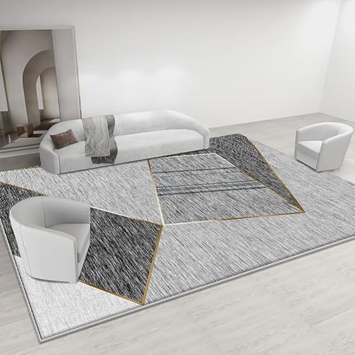 Pmnadfdag Teppich Wohnzimmer 70 x 140 cm rutschfest Waschbar,für Schlafzimmer,Büro,Küche,Flur Modernes Geometrisches Grau Pmnadfdag Teppich Wohnzimmer 70 x 140 cm rutschfest Waschbar,für Schlafzimmer,Büro,Küche,Flur Modernes Geometrisches Grau von Pmnadfdag