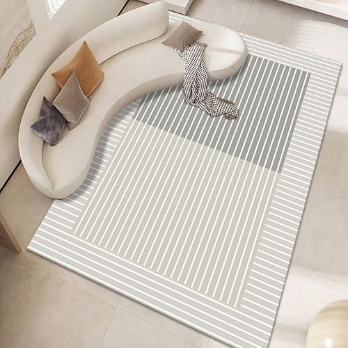 Pmnadfdag Teppich Wohnzimmer 80 x 120 cm Kurzflor Waschbar für Flur küche Wohnzimmer Schlafzimmer Büro Moderne geometrische Linien grau Pmnadfdag Teppich Wohnzimmer 80 x 120 cm Kurzflor Waschbar für Flur küche Wohnzimmer Schlafzimmer Büro Moderne geometrische Linien grau von Pmnadfdag