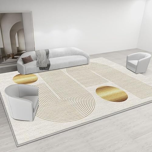 Pmnadfdag Teppich Wohnzimmer 80 x 160 cm Teppich Weicher Kurzflor Anti Rutsch Waschbar für Schlafzimmer Esszimmer küche Moderne geometrische Linien beige gelb Pmnadfdag Teppich Wohnzimmer 80 x 160 cm Teppich Weicher Kurzflor Anti Rutsch Waschbar für Schlafzimmer Esszimmer küche Moderne geometrische Linien beige gelb von Pmnadfdag