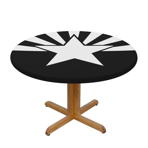 Pmnnerefaq Runde Tischdecke mit Arizona-Flagge, wasserdicht, abwischbar, Polyester, Tischdecke für Küchen- und Esstisch, ideal für einen Durchmesser von 101,6–127 cm, Größe M von Pmnnerefaq