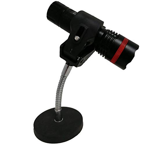 Magnetische Halterung für Taschenlampen, Halterung für Taschenlampen, starker Magnetfuß, geeignet für Taschenlampen-Durchmesser von 1.5 cm bis 4.1 cm, keine Taschenlampe von Pmsanzay
