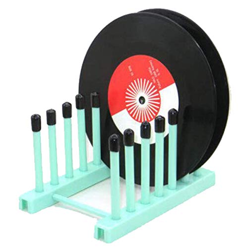 Schallplatten-Aufbewahrungshalter, Ständer, Reinigungsgerät, Trockengestell, Display, Vinyl-Kunststoff und Silikon, für bis zu 6 Alben LPs – für 30,5 cm und 17,8 cm große Schallplatten (enthält keine von Pmsanzay