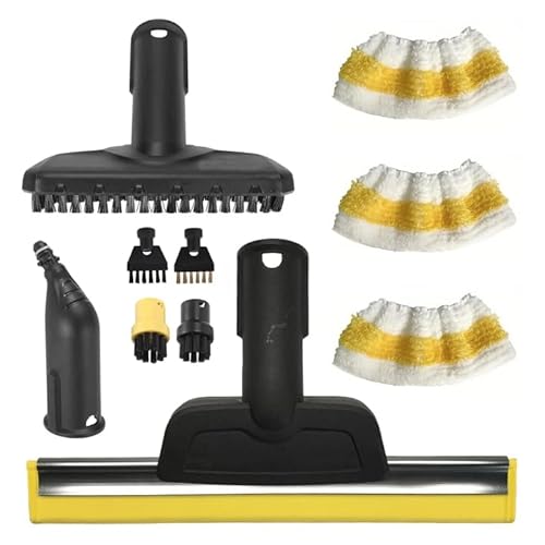 10 Stück für Kärcher Dampfreiniger Zubehör SC1 SC2 SC3 SC4 SC5, Dampfreiniger Bürste Set, inkl Gebogene Düse, Fensterabzieher, Mikrofaser-Tuch, Professionelles Reinigungs Zubehör 10 Stück für Kärcher Dampfreiniger Zubehör SC1 SC2 SC3 SC4 SC5, Dampfreiniger Bürste Set, inkl Gebogene Düse, Fensterabzieher, Mikrofaser-Tuch, Professionelles Reinigungs Zubehör von Pmueuff