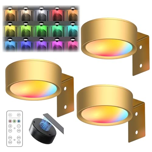 2025 New Magnetisches Mallicht Mit 13 Beleuchtungsmodi, USB Rechargeable Magnetisches Mallicht, Magnetische Bilderleuchte with Remote Control, Dimmable Timer Art Display Light (Gold*3) von Pnedeodm