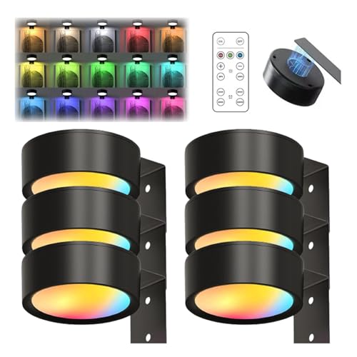 2025 New Magnetisches Mallicht Mit 13 Beleuchtungsmodi, USB Rechargeable Magnetisches Mallicht, Magnetische Bilderleuchte with Remote Control, Dimmable Timer Art Display Light (Schwarz*6) von Pnedeodm