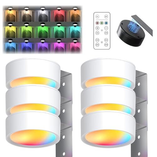 2025 New Magnetisches Mallicht Mit 13 Beleuchtungsmodi, USB Rechargeable Magnetisches Mallicht, Magnetische Bilderleuchte with Remote Control, Dimmable Timer Art Display Light (Weiß*6) von Pnedeodm