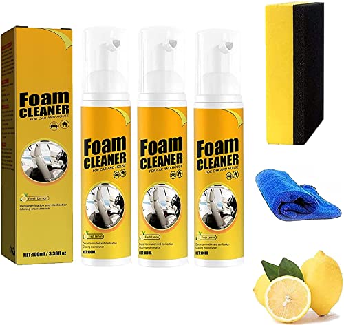 Auto Magic Foam Cleaner, Neat Freaks Mehrzweck-Schaumreiniger, Neat Freaks Auto Küchenreiniger, Neat Freaks Auto Restaurierungsspray, Leistungsstarke Fleckentfernung Kit Schaumreiniger (150ML,3Pcs) von Pnedeodm