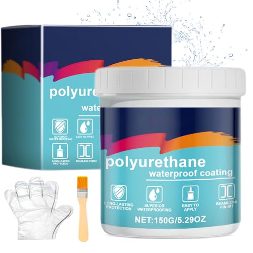 Polyurethane Waterproof Coating, Firelye Polyurethane Waterproof Coating Sellador, Invisible Waterproof Anti-Leakage Agent, Indoor & Outdoor Waterproof Coating (1Set, Gray) von Pnedeodm
