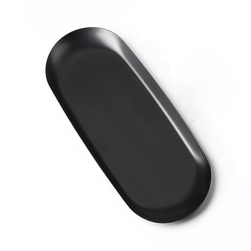 Tablett Schwarz, Kleines Deko Tablett, Dekoschale, Ablageschale - Verwendung als Obstschale, Schmuckschale, Dessertschale von PnxdeobXL