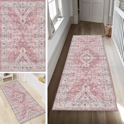 Poaegle Boho Läufer Teppich Flur Lang rutschfest Waschbar Vintage Kücheläufer Teppich Läufer Gestreift 90x500cm Dauerhaft Läuferteppich Flurläufer Korridor Meterware Poaegle Boho Läufer Teppich Flur Lang rutschfest Waschbar Vintage Kücheläufer Teppich Läufer Gestreift 90x500cm Dauerhaft Läuferteppich Flurläufer Korridor Meterware von Poaegle