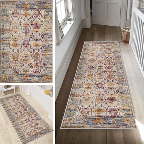 Poaegle Boho Style Teppich Läufer Flur Lang rutschfest Kücheläufer Waschbar Schlafzimmer Vintage Teppich Läufer 70x350cm Dauerhaft Läuferteppich Flurläufer Korridor Meterware Poaegle Boho Style Teppich Läufer Flur Lang rutschfest Kücheläufer Waschbar Schlafzimmer Vintage Teppich Läufer 70x350cm Dauerhaft Läuferteppich Flurläufer Korridor Meterware von Poaegle