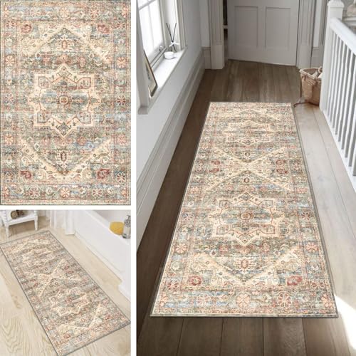 Poaegle Boho Teppich Läufer Flur Lang rutschfest Kücheläufer Waschbar Schlafzimmer Vintage Teppich Läufer 100x350cm Dauerhaft Läuferteppich Flurläufer Korridor Meterware Poaegle Boho Teppich Läufer Flur Lang rutschfest Kücheläufer Waschbar Schlafzimmer Vintage Teppich Läufer 100x350cm Dauerhaft Läuferteppich Flurläufer Korridor Meterware von Poaegle